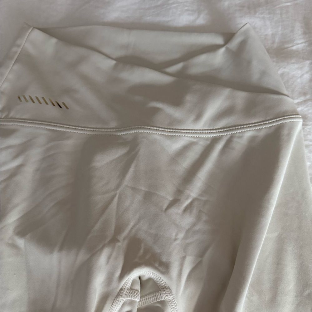 Leggings with High Wrap Waist in Light Beige. Size Small. - Picture 4 of 5